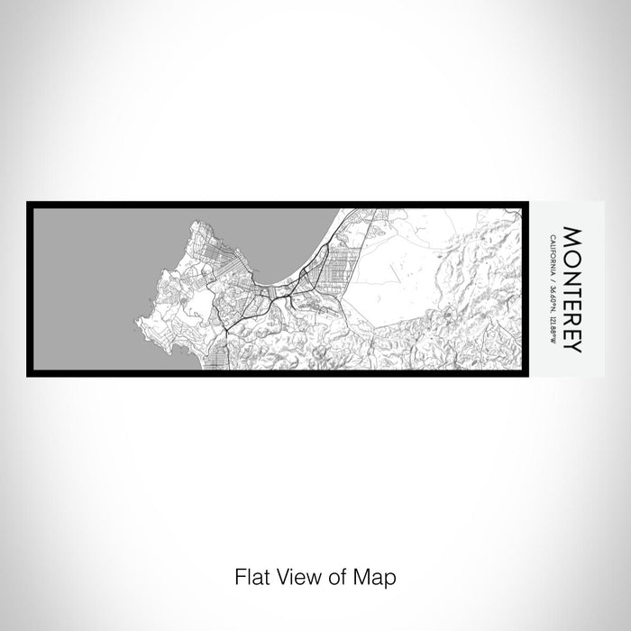 Rendered View of Monterey California Map on 10oz Stainless Steel Insulated Cup in Classic with Sliding Lid