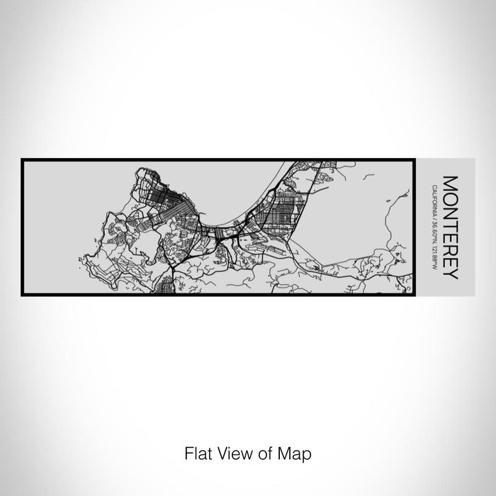Rendered View of Monterey California Map on 10oz Stainless Steel Insulated Cup with Sipping Lid