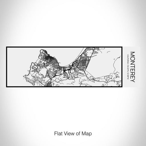 Rendered View of Monterey California Map on 10oz Stainless Steel Insulated Cup in Matte White with Sliding Lid