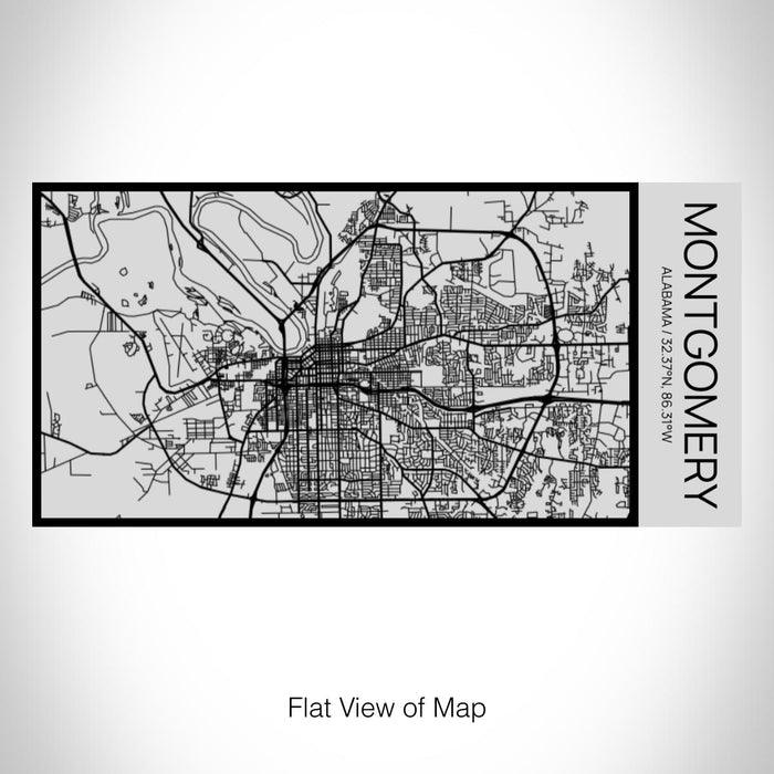 Rendered View of Montgomery Alabama Map on 17oz Stainless Steel Insulated Cola Bottle in Stainless