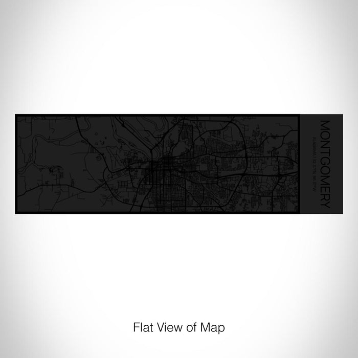 Rendered View of Montgomery Alabama Map on 10oz Stainless Steel Insulated Cup in Matte Black with Sliding Lid