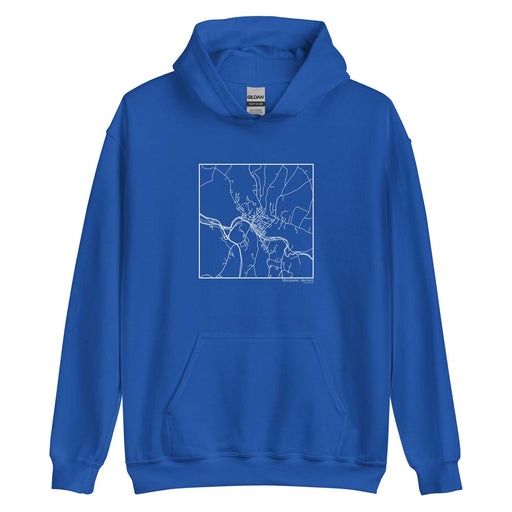 Montpelier Vermont  Map Unisex Hoodie Sweater with City inscription in Royal Blue