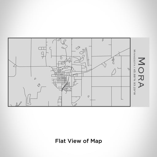 Rendered View of Mora Minnesota Map Engraving on 17oz Stainless Steel Insulated Cola Bottle