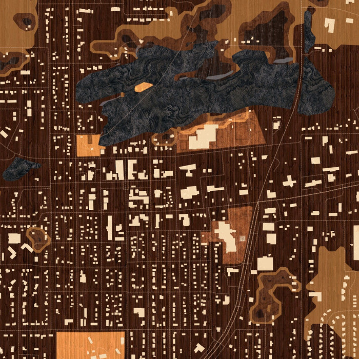 Mora Minnesota Map Print in Ember Style Zoomed In Close Up Showing Details