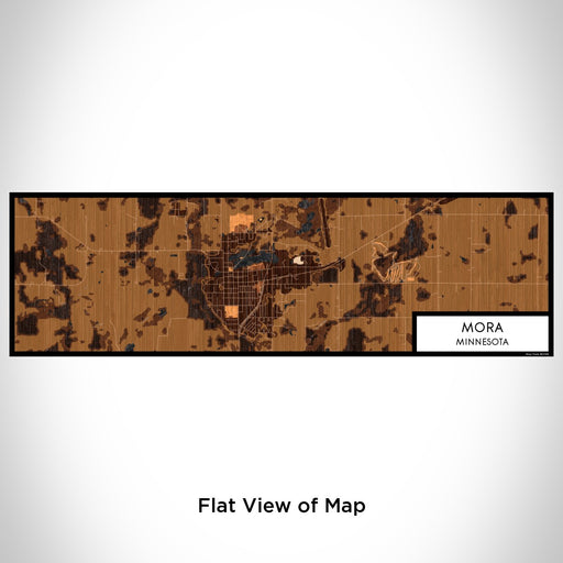 Flat View of Map Custom Mora Minnesota Map Enamel Mug in Ember