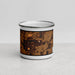 Front View Custom Mora Minnesota Map Enamel Mug in Ember