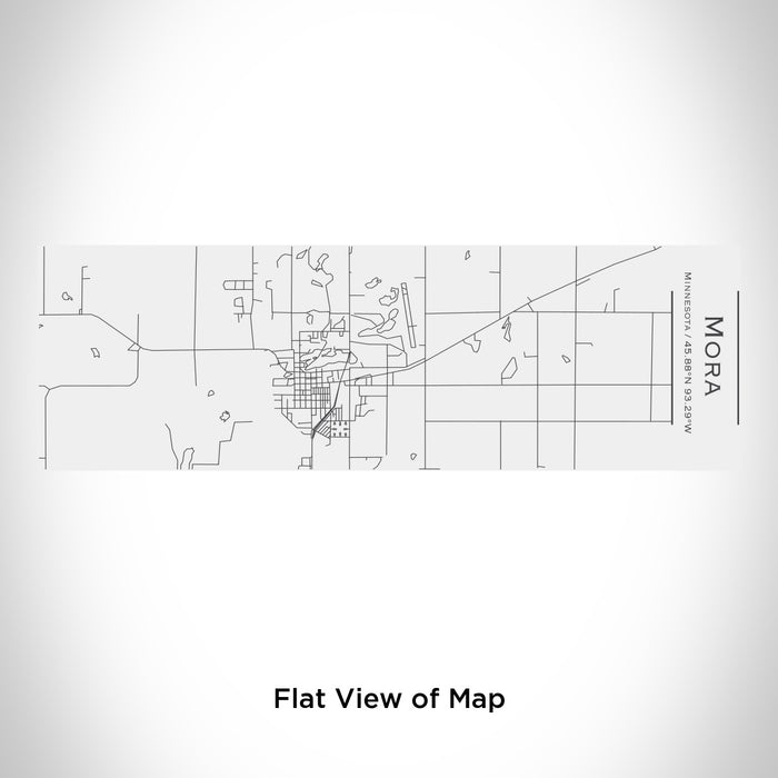 Rendered View of Mora Minnesota Map Engraving on 10oz Stainless Steel Insulated Cup with Sliding Lid in White