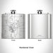 Rendered View of Mora Minnesota Map Engraving on 6oz Stainless Steel Flask