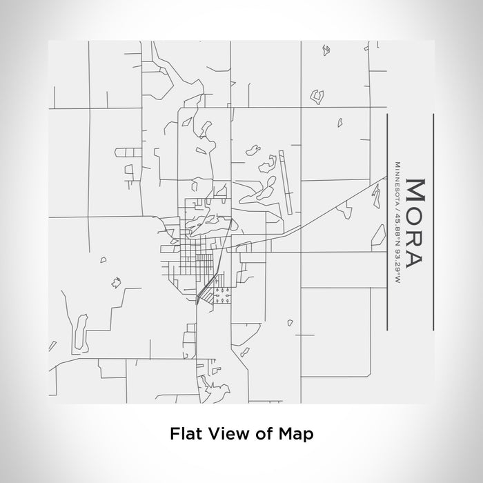 Rendered View of Mora Minnesota Map Engraving on 17oz Stainless Steel Insulated Tumbler in White