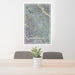 24x36 Morgan Hill California Map Print Portrait Orientation in Afternoon Style Behind 2 Chairs Table and Potted Plant