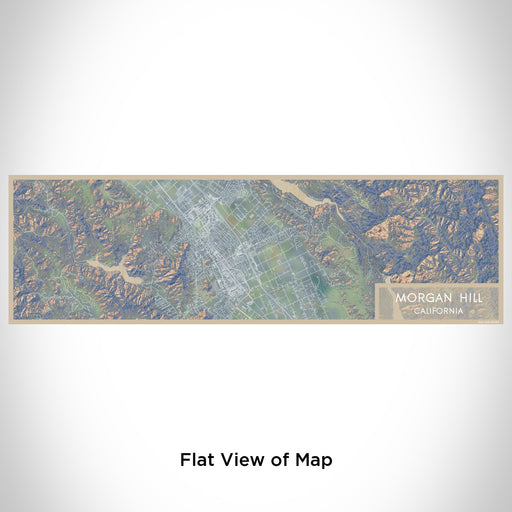 Flat View of Map Custom Morgan Hill California Map Enamel Mug in Afternoon