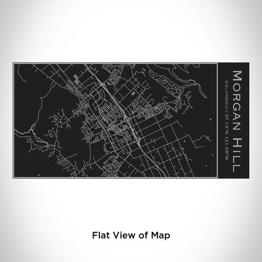 Rendered View of Morgan Hill California Map Engraving on 17oz Stainless Steel Insulated Cola Bottle in Black