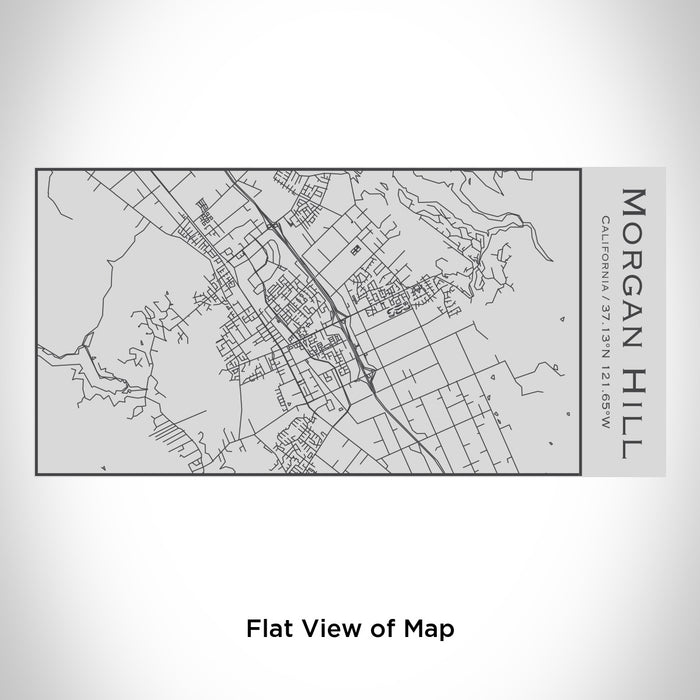 Rendered View of Morgan Hill California Map Engraving on 17oz Stainless Steel Insulated Cola Bottle