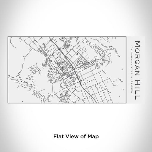 Rendered View of Morgan Hill California Map Engraving on 17oz Stainless Steel Insulated Cola Bottle in White