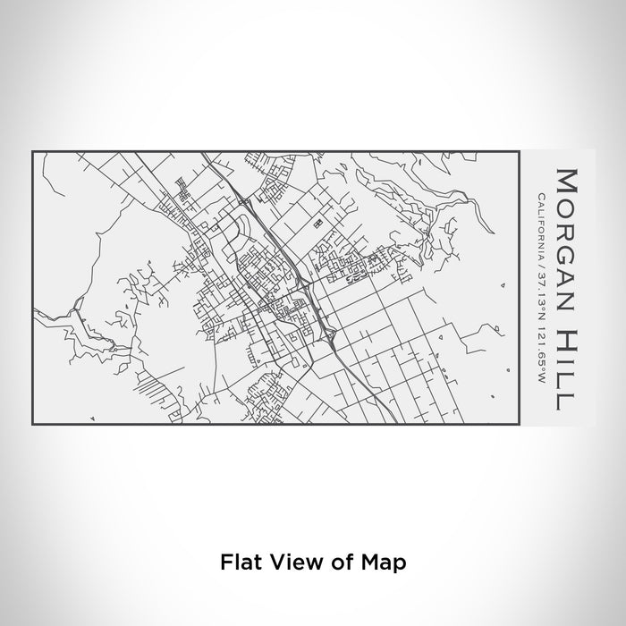 Rendered View of Morgan Hill California Map Engraving on 17oz Stainless Steel Insulated Cola Bottle in White