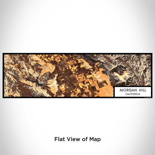 Flat View of Map Custom Morgan Hill California Map Enamel Mug in Ember