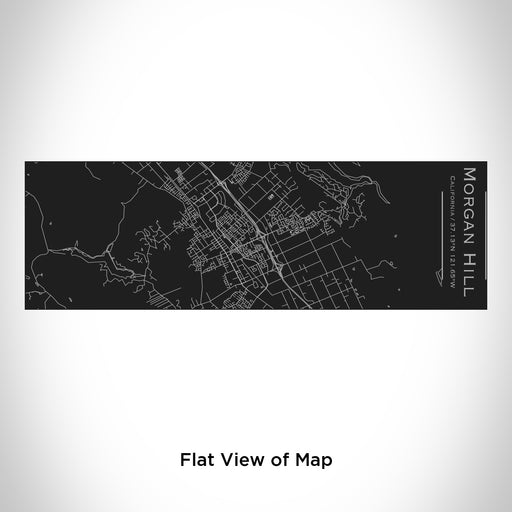Rendered View of Morgan Hill California Map Engraving on 10oz Stainless Steel Insulated Cup with Sliding Lid in Black