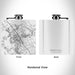 Rendered View of Morgan Hill California Map Engraving on 6oz Stainless Steel Flask in White