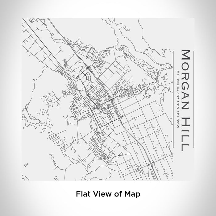 Rendered View of Morgan Hill California Map Engraving on 17oz Stainless Steel Insulated Tumbler in White