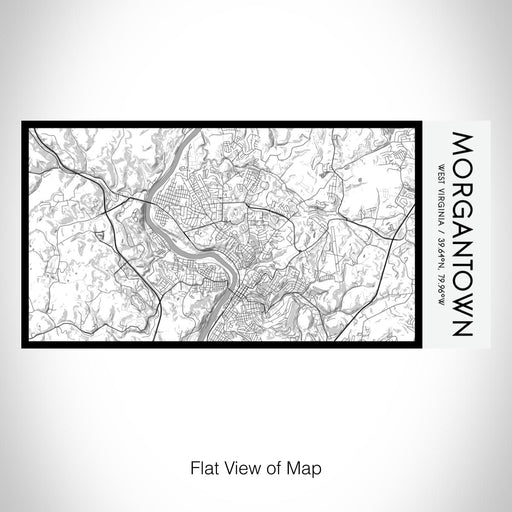 Rendered View of Morgantown West Virginia Map on 17oz Stainless Steel Insulated Bottle with printed classic style map