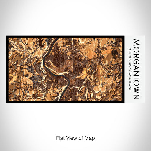 Rendered View of Morgantown West Virginia Map on 17oz Stainless Steel Insulated Bottle with printed ember style map