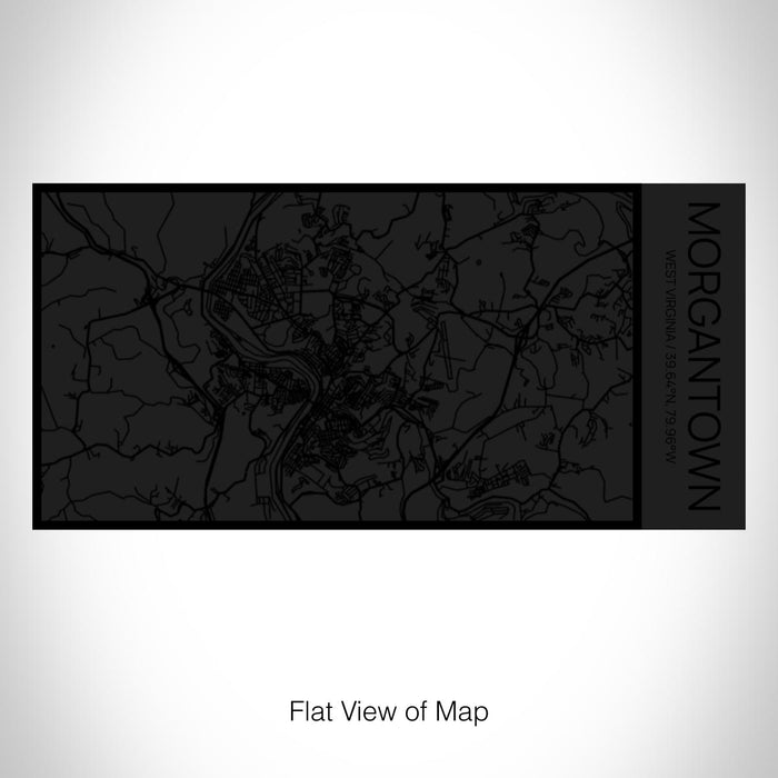 Rendered View of Morgantown West Virginia Map on 17oz Stainless Steel Insulated Cola Bottle in Stainless in Matte Black