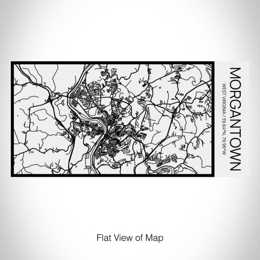 Rendered View of Morgantown West Virginia Map on 17oz Stainless Steel Insulated Cola Bottle in Stainless in Matte White