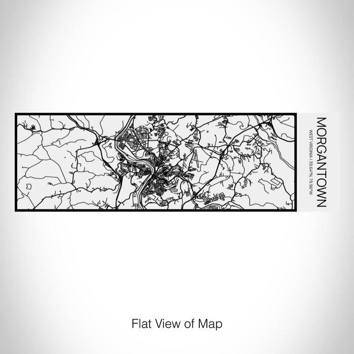 Rendered View of Morgantown West Virginia Map on 10oz Stainless Steel Insulated Cup in Matte White with Sliding Lid