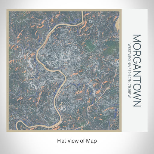 Rendered View of Morgantown West Virginia Map on 17oz Stainless Steel Insulated Tumbler in Afternoon Map Style