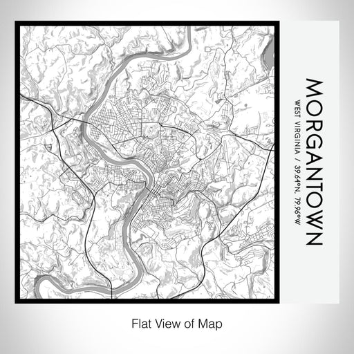Rendered View of Morgantown West Virginia Map on 17oz Stainless Steel Insulated Tumbler in Classic Map Style