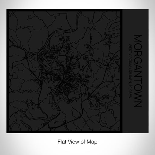Rendered View of Morgantown West Virginia Map on 17oz Stainless Steel Insulated Tumbler in Matte Black with Tactile Lines