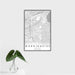 16x24 Morningside Edina Map Print Portrait Orientation in Classic Style With Tropical Plant Leaves in Water