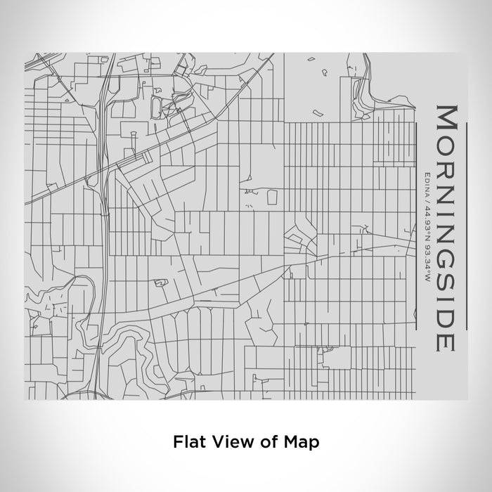 Rendered View of Morningside Edina Map Engraving on 20oz Stainless Steel Insulated Bottle with Bamboo Top