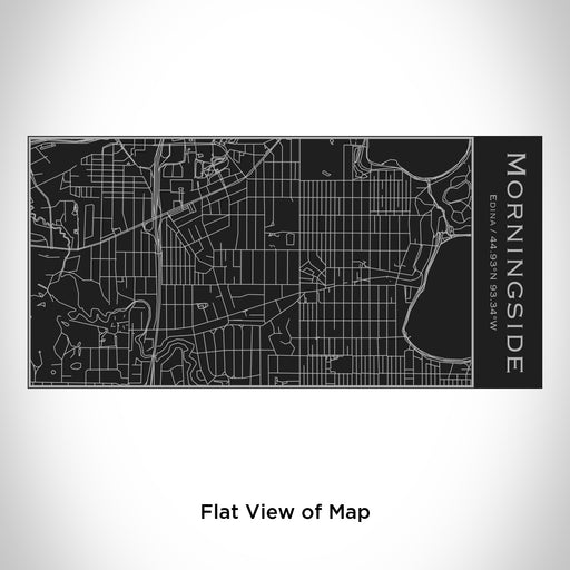 Rendered View of Morningside Edina Map Engraving on 17oz Stainless Steel Insulated Cola Bottle in Black