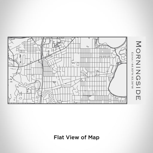 Rendered View of Morningside Edina Map Engraving on 17oz Stainless Steel Insulated Cola Bottle in White