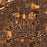 Morningside Edina Map Print in Ember Style Zoomed In Close Up Showing Details