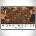 Morningside Edina Map Print Landscape Orientation in Ember Style With Shaded Background