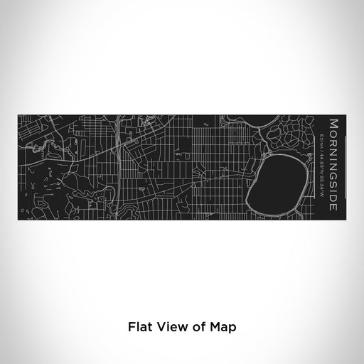 Rendered View of Morningside Edina Map Engraving on 10oz Stainless Steel Insulated Cup with Sliding Lid in Black