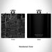 Rendered View of Morningside Edina Map Engraving on 6oz Stainless Steel Flask in Black