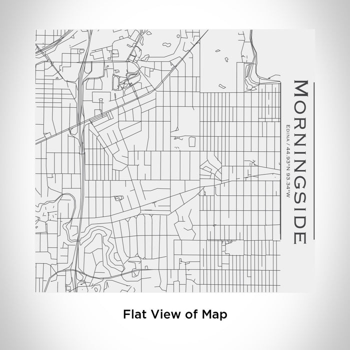 Rendered View of Morningside Edina Map Engraving on 17oz Stainless Steel Insulated Tumbler in White