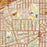 Morningside Edina Map Print in Woodblock Style Zoomed In Close Up Showing Details