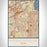 Morningside Edina Map Print Portrait Orientation in Woodblock Style With Shaded Background