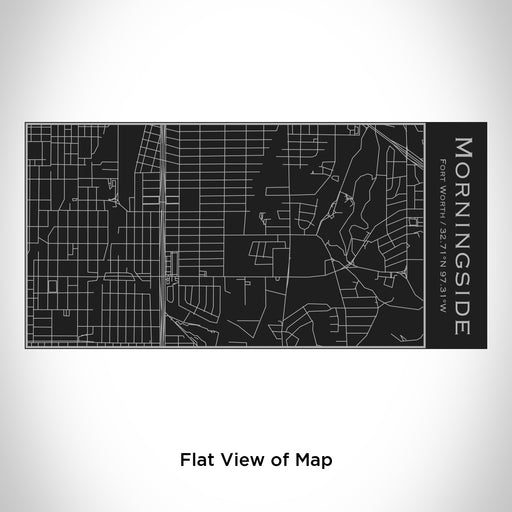 Rendered View of Morningside Fort Worth Map Engraving on 17oz Stainless Steel Insulated Cola Bottle in Black