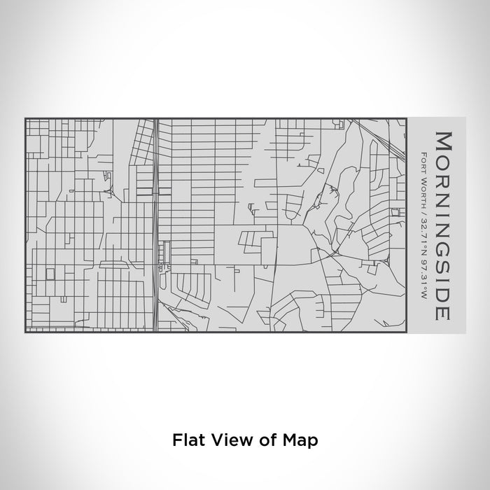 Rendered View of Morningside Fort Worth Map Engraving on 17oz Stainless Steel Insulated Cola Bottle