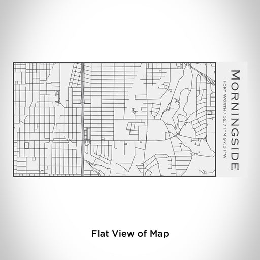 Rendered View of Morningside Fort Worth Map Engraving on 17oz Stainless Steel Insulated Cola Bottle in White