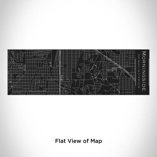 Rendered View of Morningside Fort Worth Map Engraving on 10oz Stainless Steel Insulated Cup with Sliding Lid in Black