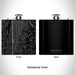 Rendered View of Morningside Fort Worth Map Engraving on 6oz Stainless Steel Flask in Black