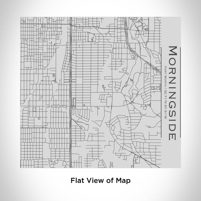 Rendered View of Morningside Fort Worth Map Engraving on 17oz Stainless Steel Insulated Tumbler