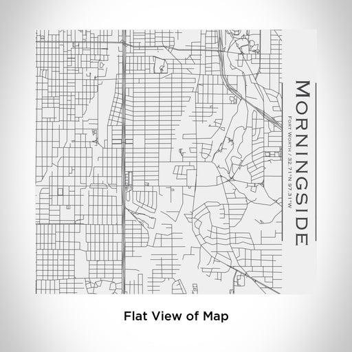 Rendered View of Morningside Fort Worth Map Engraving on 17oz Stainless Steel Insulated Tumbler in White