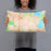 Person holding 20x12 Custom Morningside Minnesota Map Throw Pillow in Watercolor